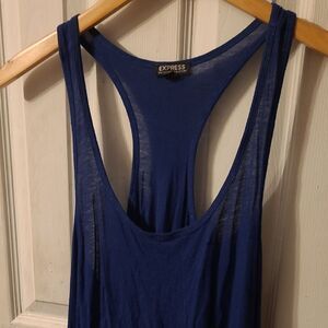 Express Blue Backless Tank Top